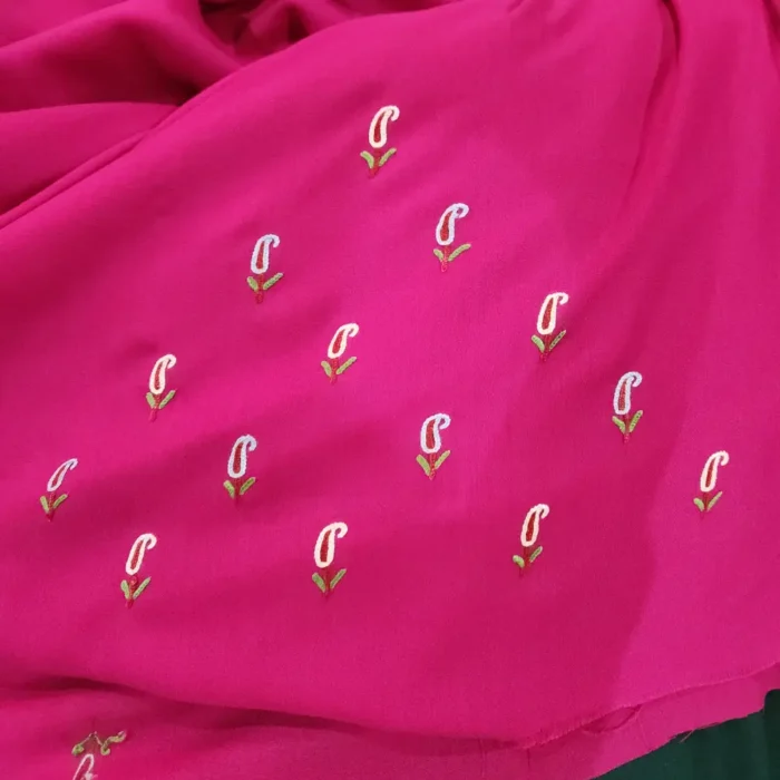 2PC Hot-Pink Hand Aari Embroidered Suit | Sonmarg  Collection - Image 4